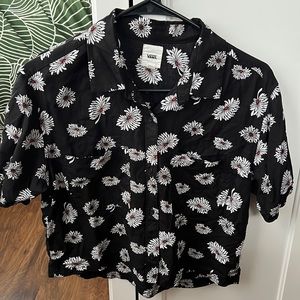 Vans cropped button up